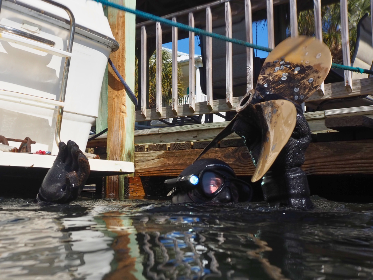 Underwater Prop Removal